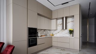 Современная кухня в пастельных тонах от бренда «Кухонный Двор» Ханна Стил SL