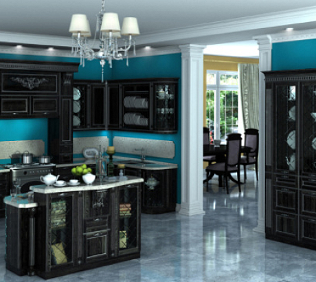 Черная кухня: идеи дизайна, фото в интерьере в Волгограде