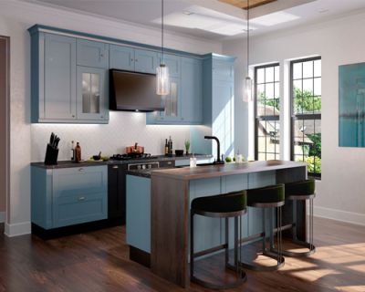 Синие кухни Кухня Эрика в голубом