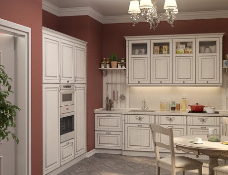 Светлая кухня в Мурманске