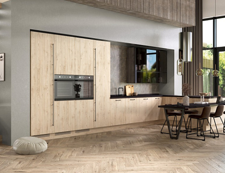 Бежевая кухня в Твери