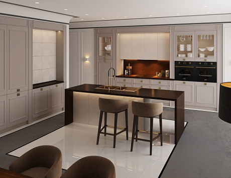 Бежевая кухня в Нальчике