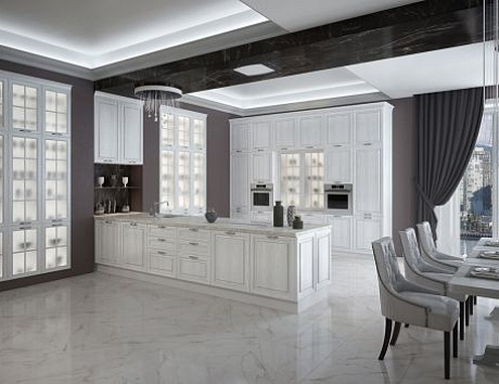 Кухни в стиле барокко, аристократичная мебель. Заказать мебель для кухни в стиле барокко вы сможете в бренда «Кухонный двор».