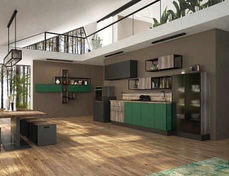 Коричневая кухня в Новосибирске