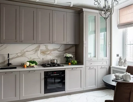 Коричневая кухня в Новосибирске