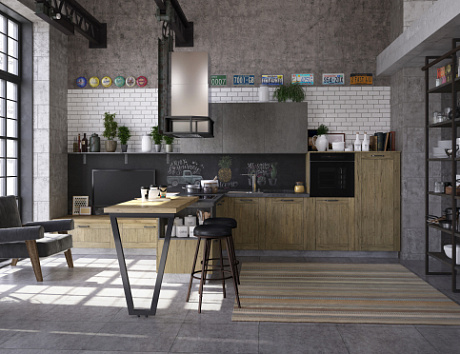 Серая кухня в Клину