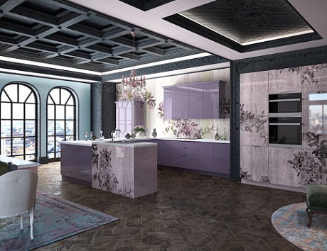 Фотопечать на фасадах кухни