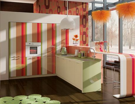 Бежевая кухня в Мурманске