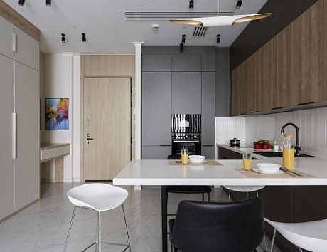 Коричневая кухня в Санкт-Петербурге