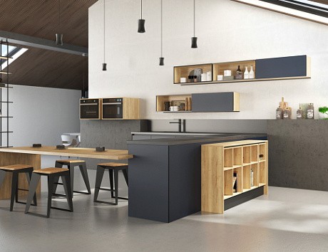 Интерьер светлой кухни в скандинавском стиле