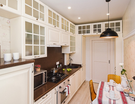 Бежевая кухня в Клину