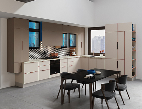 Светлая кухня в Екатеринбурге