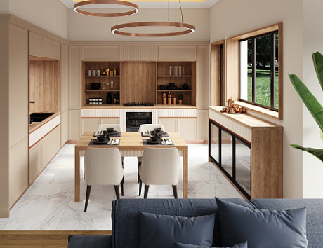 Светлая кухня в Воронеже