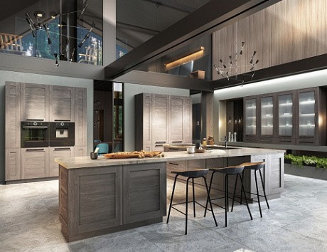 Коричневая кухня в Новосибирске