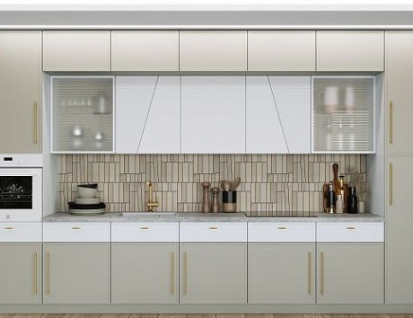 Мансардная кухня в стиле модерн