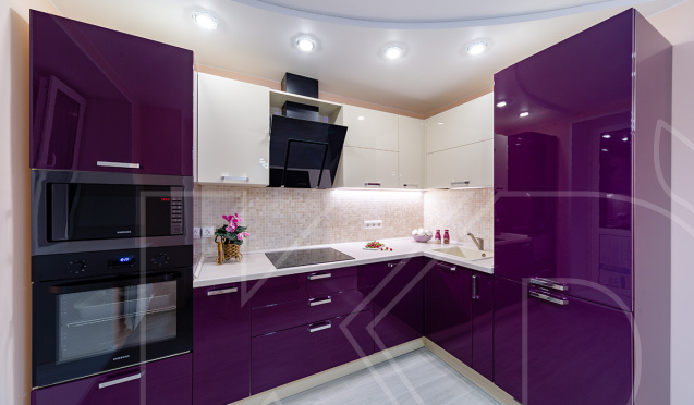 Особенности оформления кухни в фиолетовых оттенках